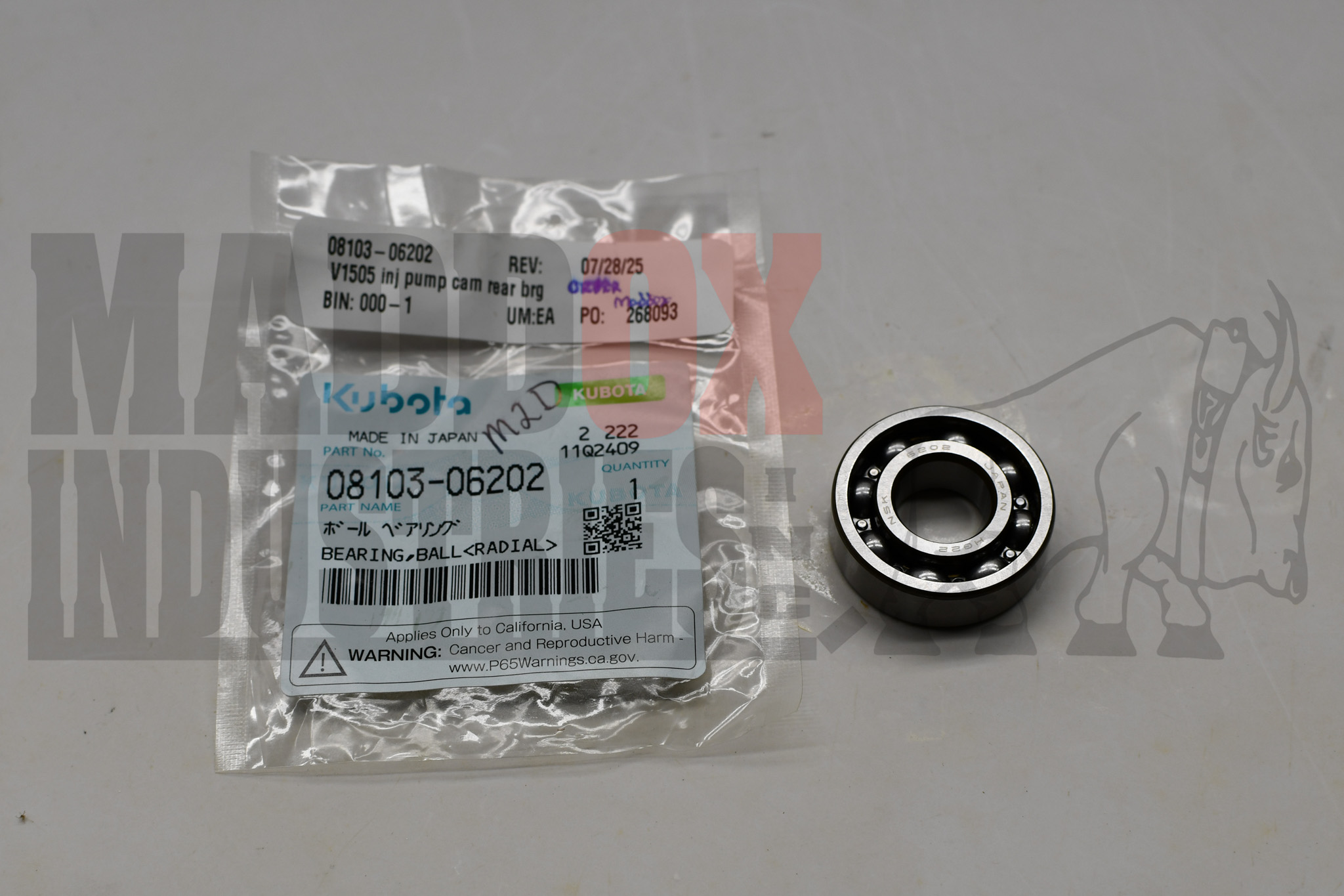 Kubota 08103-06202 Bearing
